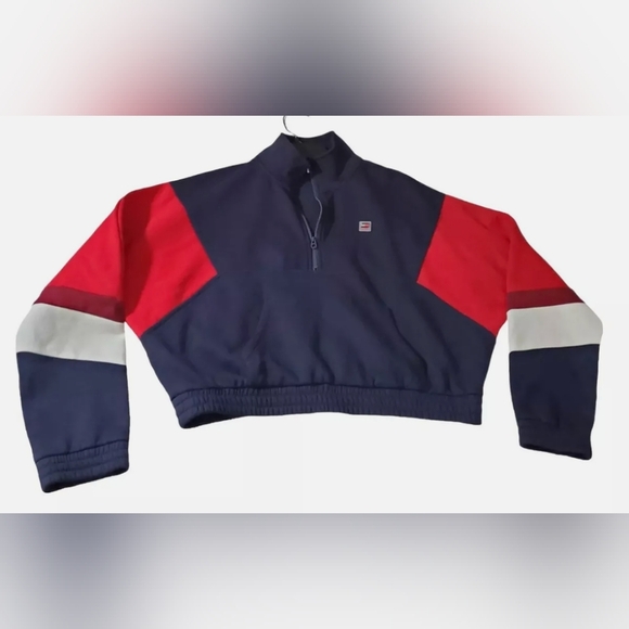 Tommy Hilfiger Sport Pullover Sweatshirt Size S_Crop_Quarter Zip Color - Picture 3 of 6